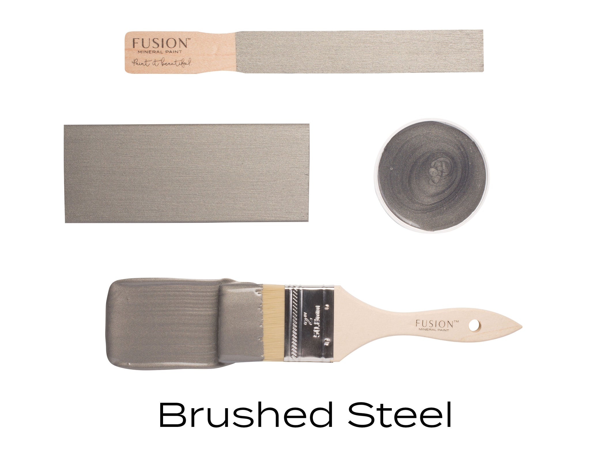 Metallic Brushed Steel
