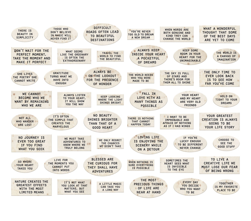 Tim Holtz Quote Chips, Labels