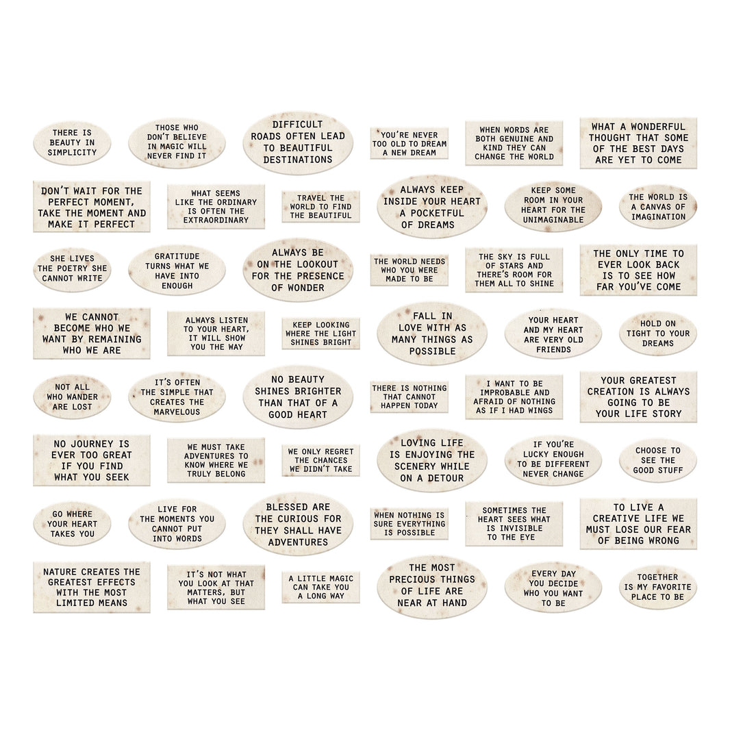 Tim Holtz Quote Chips, Labels