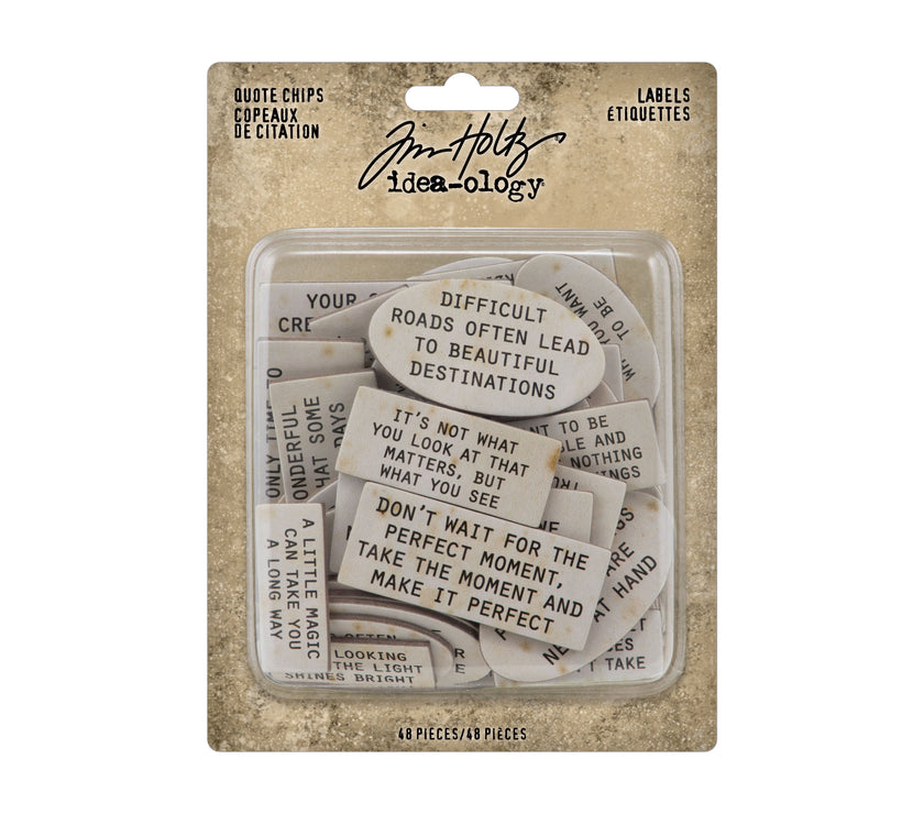 Tim Holtz Quote Chips, Labels