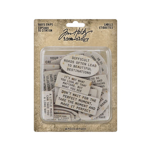 Tim Holtz Quote Chips, Labels
