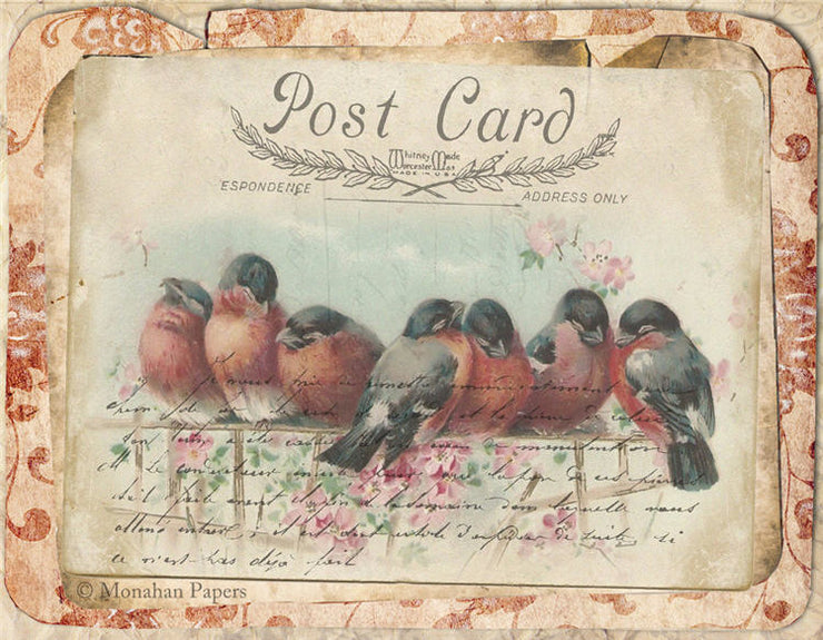 Red Damask Bird Gathering (015) X271