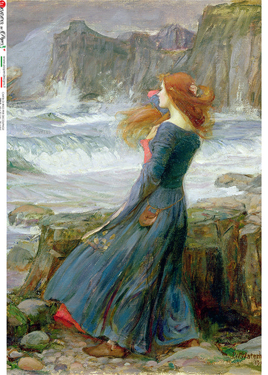 Artwork John Waterhouse 0104, rice paper design by Paper Designs Italy, home & garden > decor, for decoupage and crafting