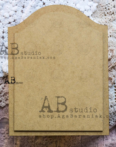 AB Studios HDF Decoupage Base Arched Plaque 28 cm 0014
