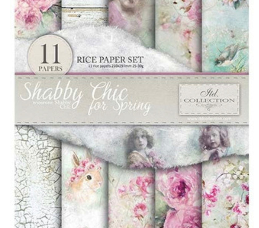Shabby Chic Spring Set of 11  Rice Papers