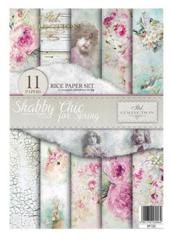 Shabby Chic Spring Set of 11  Rice Papers
