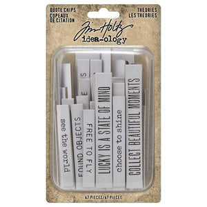 Tim Holtz Quote Chips Theories