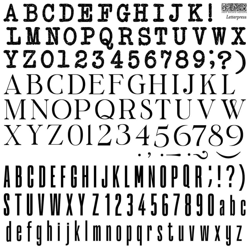 Letterpress IOD Décor Stamp