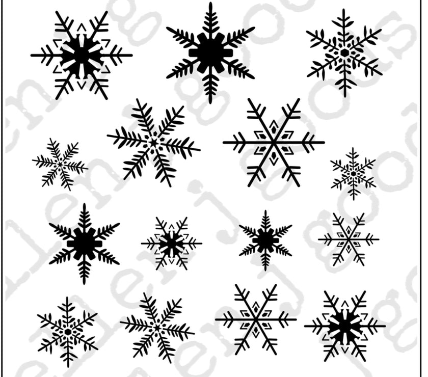 Bentley Snowflakes Stencil