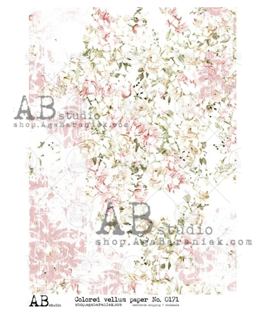 Soft Floral Grunge Vellum ABVP_0171