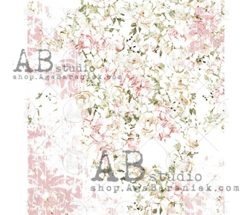 Soft Floral Grunge Vellum ABVP_0171