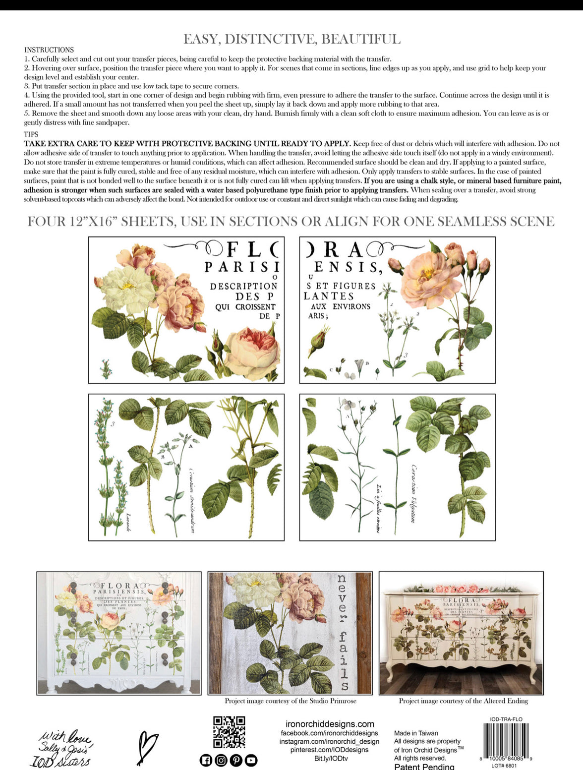 Flora Parisiensis IOD Transfer