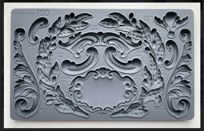 Olive Crest IOD Décor Mould