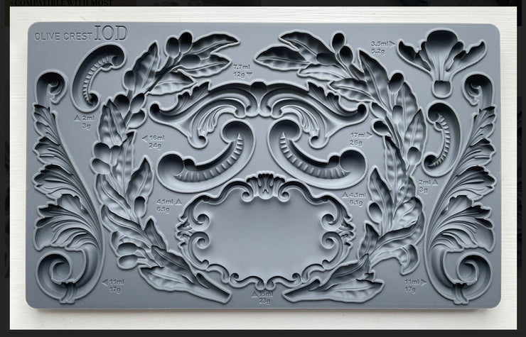 Olive Crest IOD Décor Mould