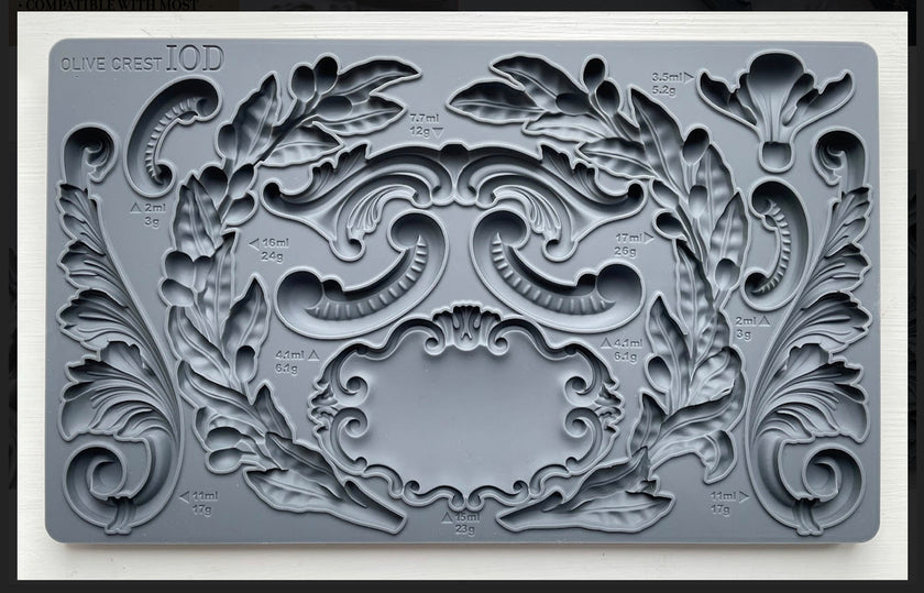 Olive Crest IOD Décor Mould