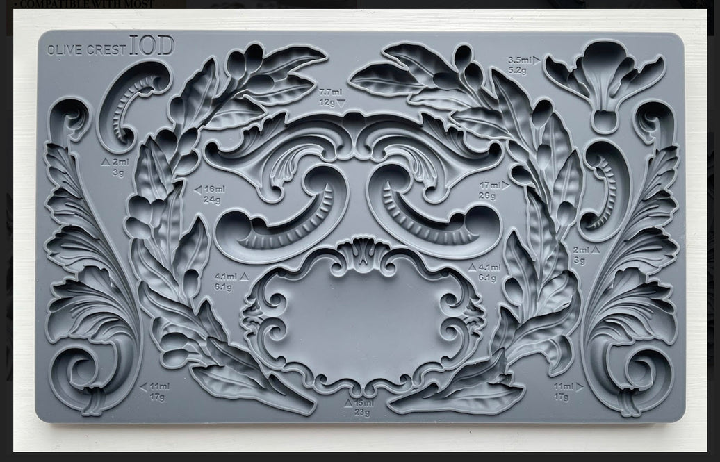Olive Crest IOD Décor Mould
