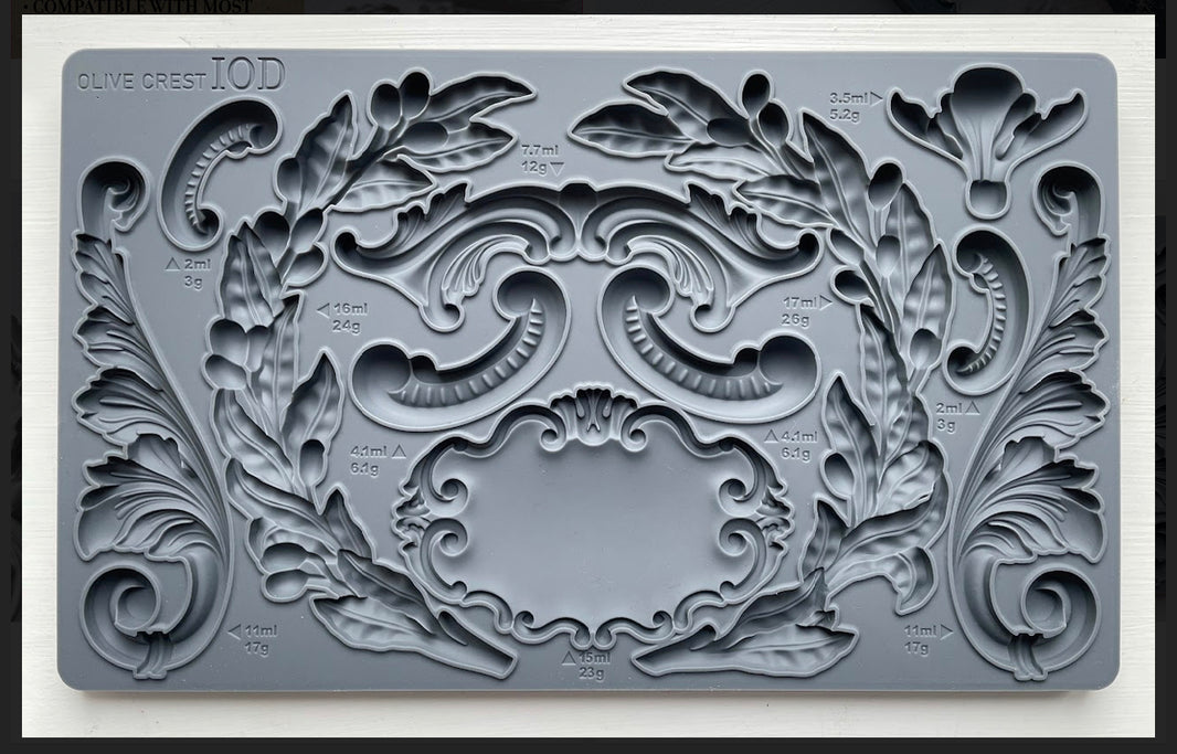Olive Crest IOD Décor Mould