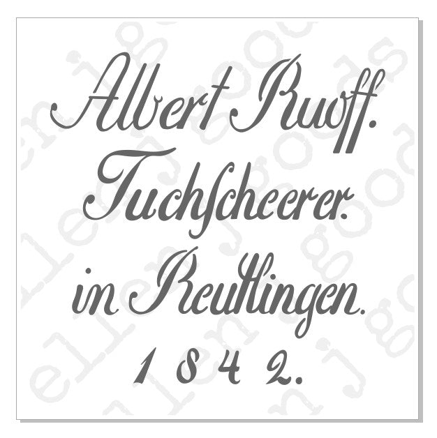 Albert Rouff 1842 Stencil