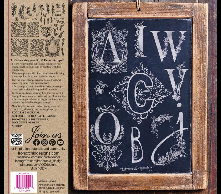 Alphabellies IOD Décor Stamp