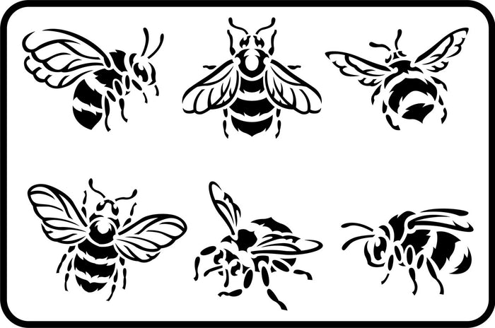JRV Stencil Bees