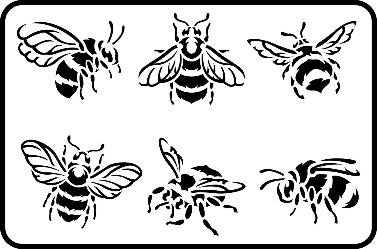 JRV Stencil Bees
