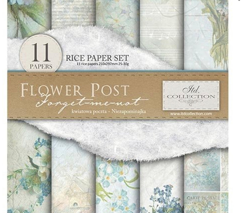 Rice Paper Pack Flower Post Forget me Not