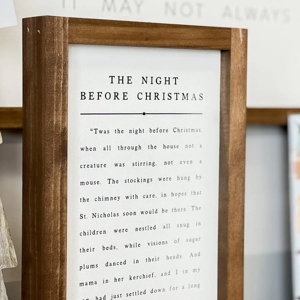 The Night Before Christmas Wood Sign