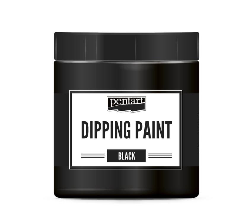Pentart Dipping Paint 250 ml, Black, design by Pentart, nan, for decoupage and crafting