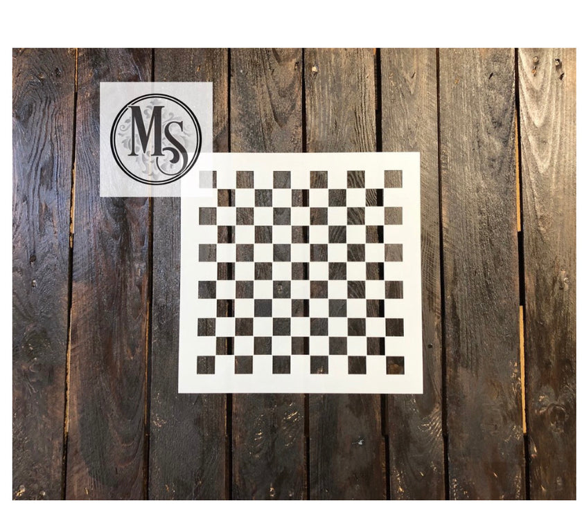 Muddaritaville 1” Checkerboard stencil