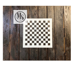 Muddaritaville 1” Checkerboard stencil