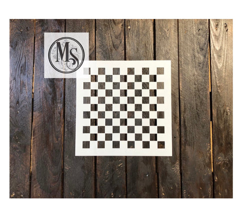 1” Checkerboard stencil