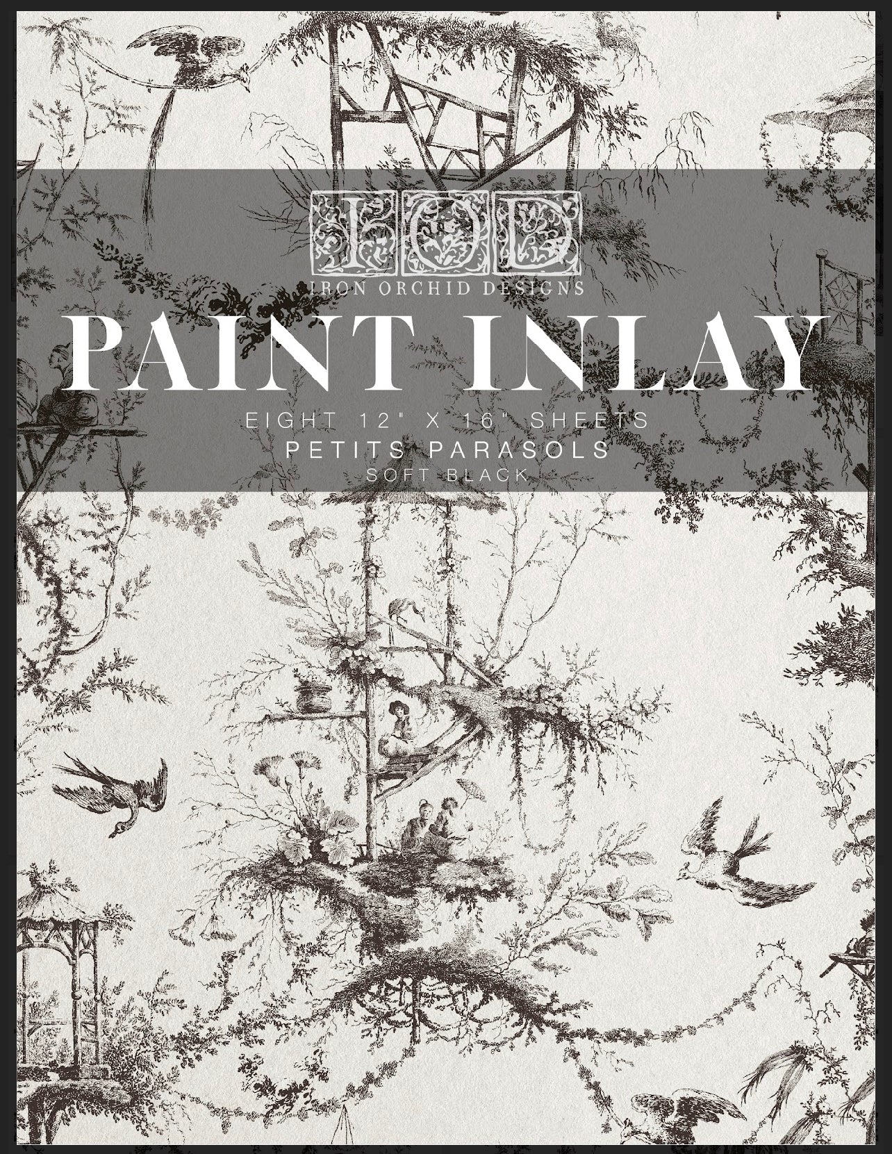 Petits Parasols IOD Paint Inlay