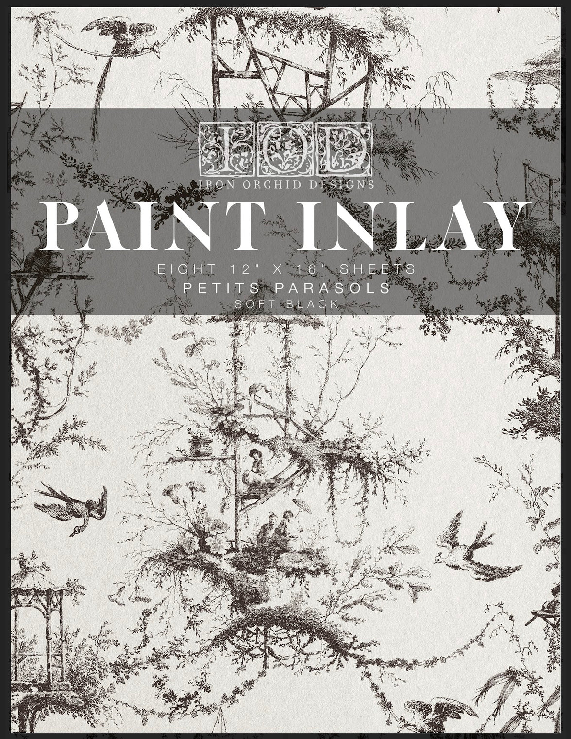 Petits Parasols IOD Paint Inlay