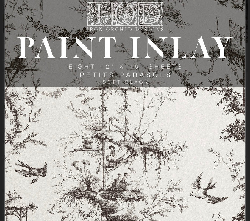 Petits Parasols IOD Paint Inlay