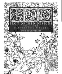 Winter's Song Wreath IOD Transfer
