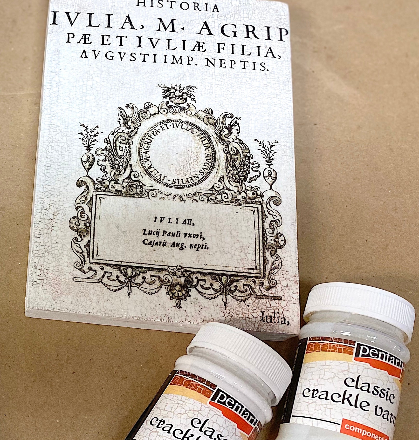 Pentart Classic Crackle Varnish, Classic, 2 Components, 2 Sizes, design by pentart, home & garden, for decoupage and crafting