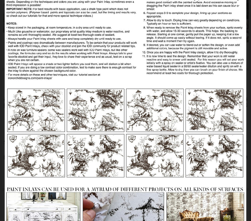 Petits Parasols IOD Paint Inlay