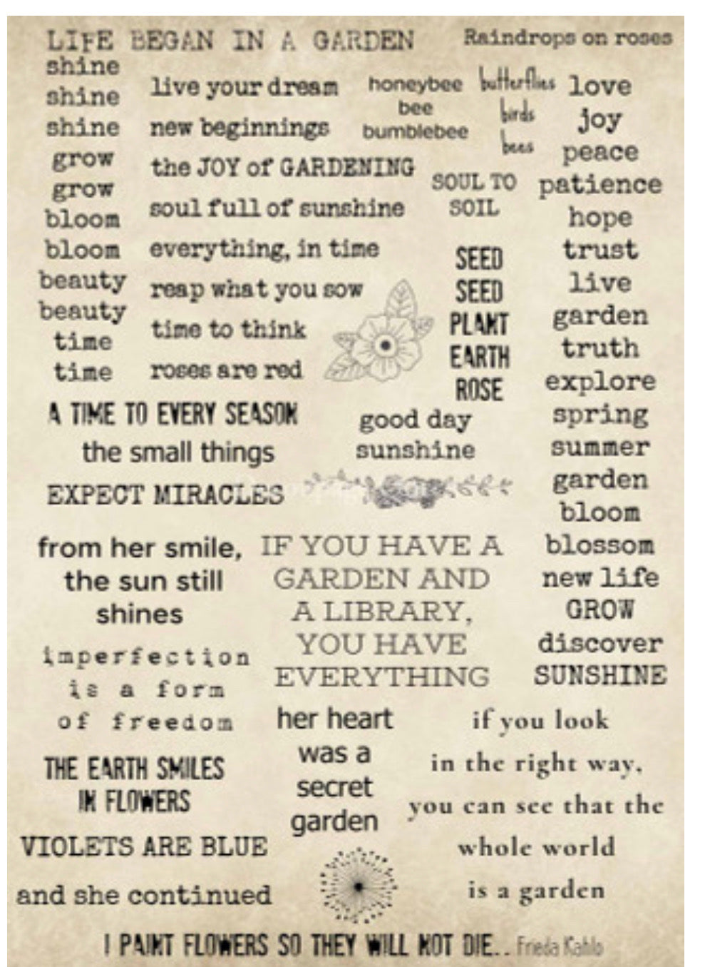 ellen j goods Garden Words