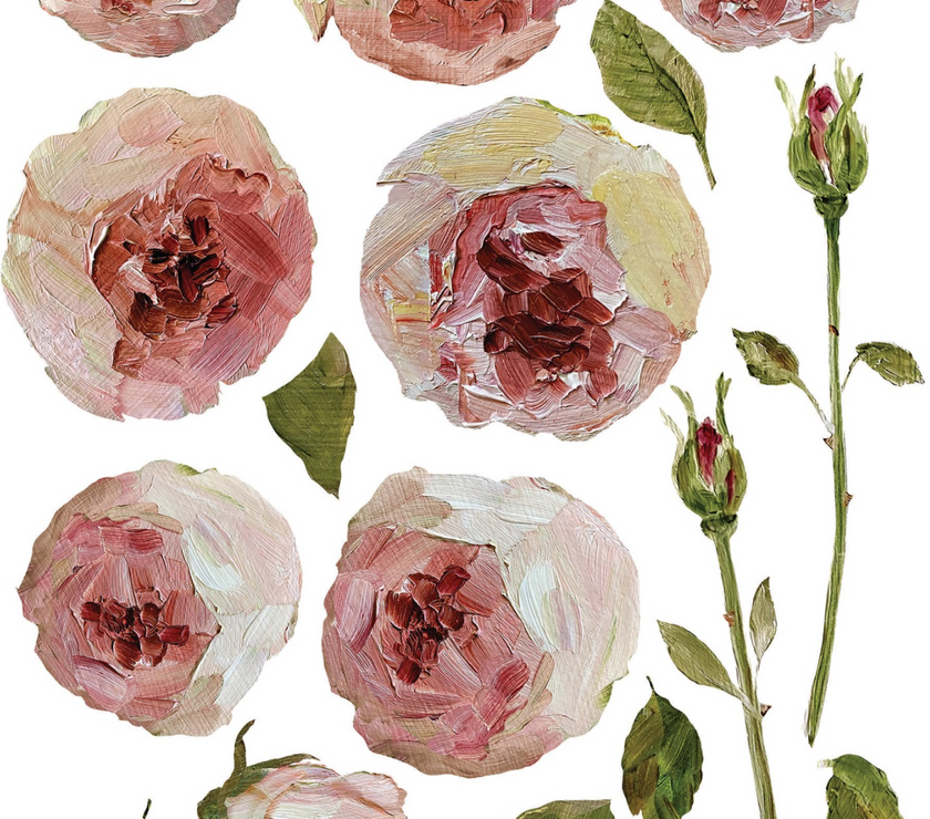 Painterly Florals IOD Transfer