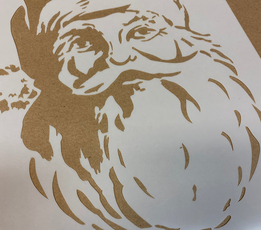 Retro Santa stencil