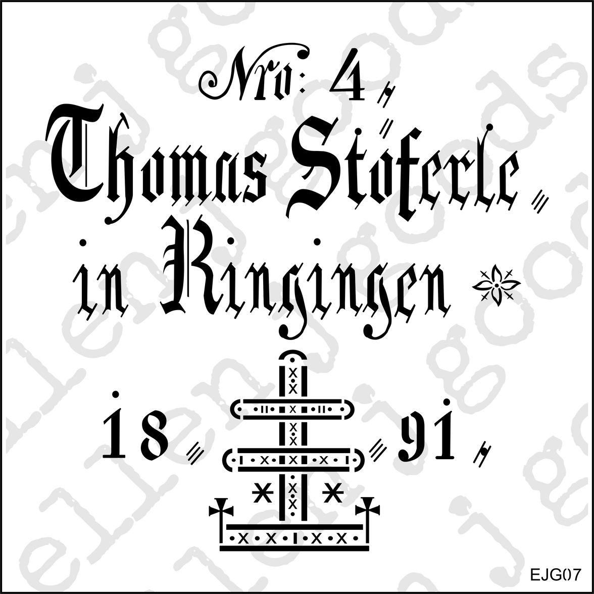Thomas Stoferle 1891 Stencil