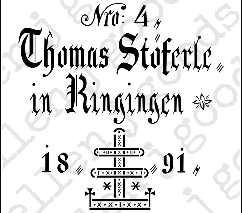 Thomas Stoferle 1891 Stencil