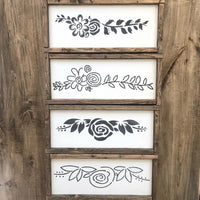 JRV. Stencil Long Floral Set