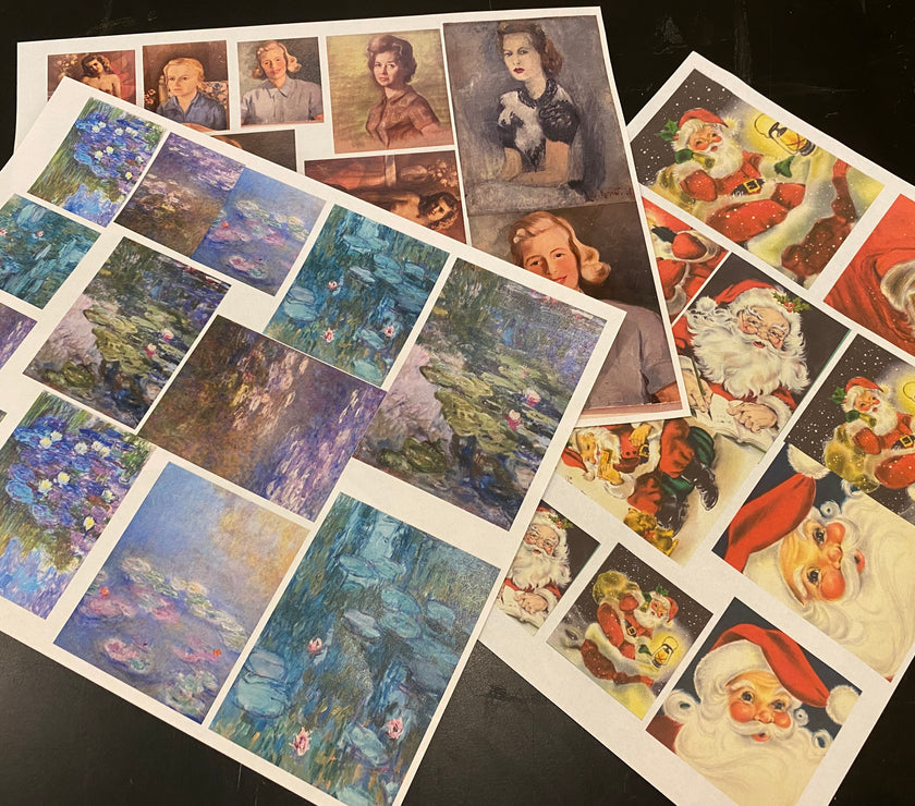 Mini Gallery Decoupage Sheets, rice paper design by ellen j goods, home & garden, for decoupage and crafting