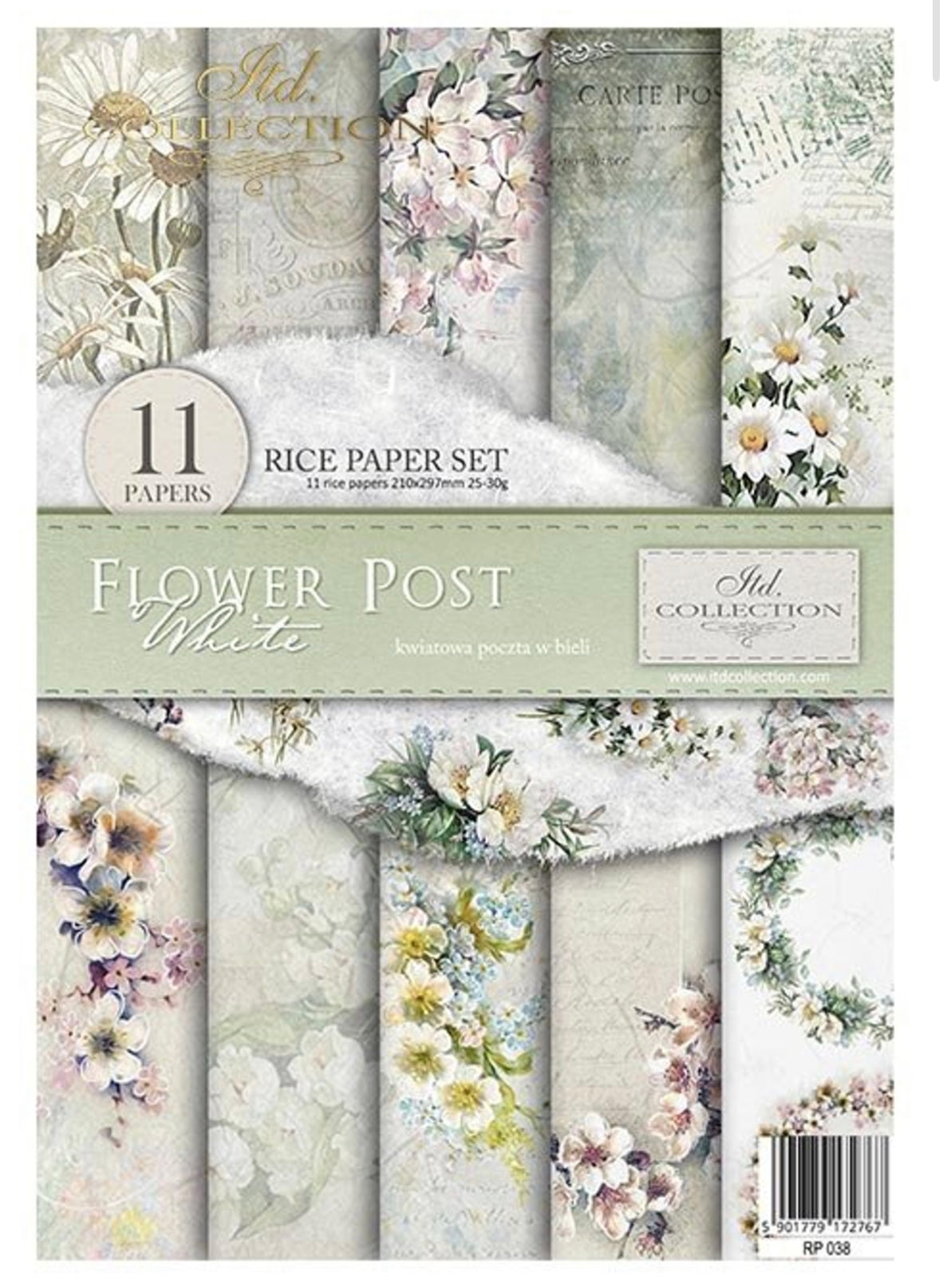 Rice Paper Pack Flower Post White