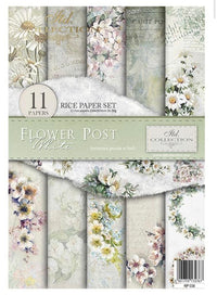Rice Paper Pack Flower Post White