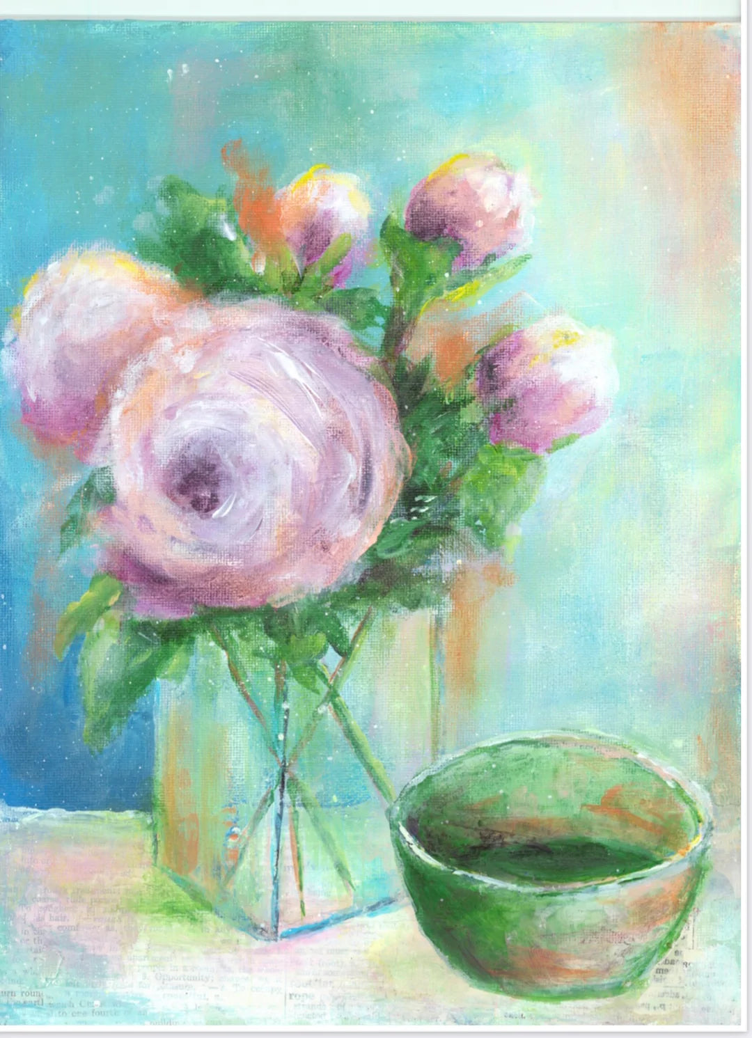 Cottage Roses III by ellen j goods