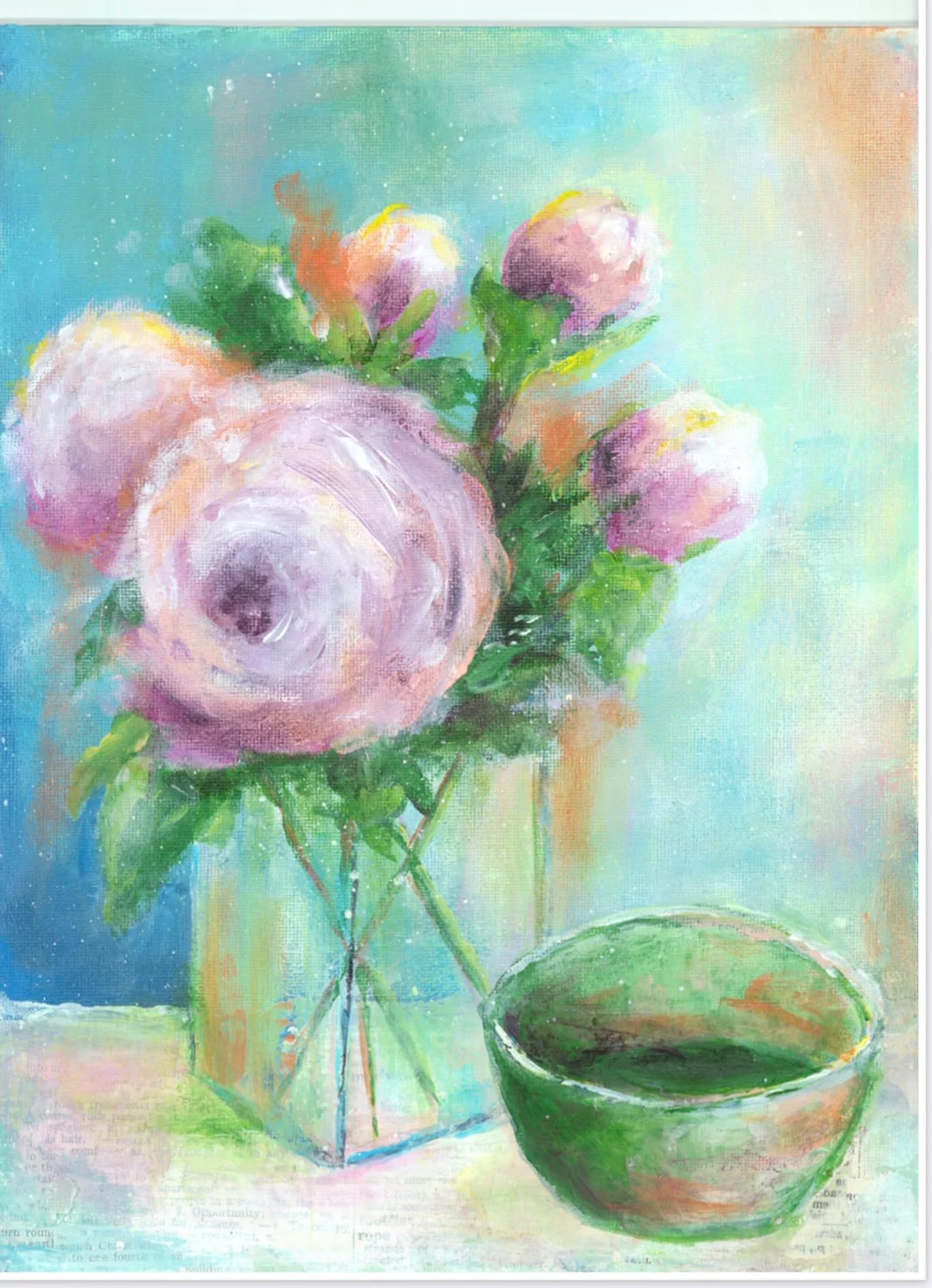 Cottage Roses III by ellen j goods
