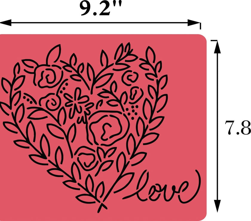 JRV stencil Two Hearts