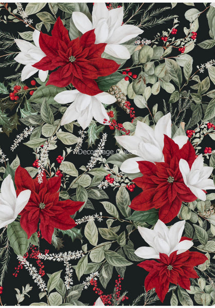 Forest Lore Christmas Floral Black